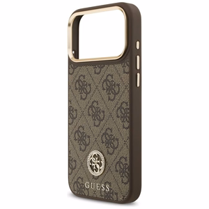 Guess 4G Strass Logo magnetinis dėklas telefonui iPhone 17 Pro Max - rudas