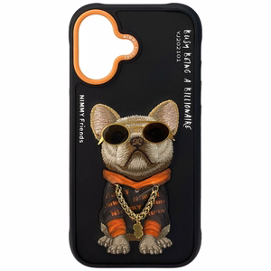 Nimmy Glasses Cool Dog dėklas telefonui iPhone 17 - juodas