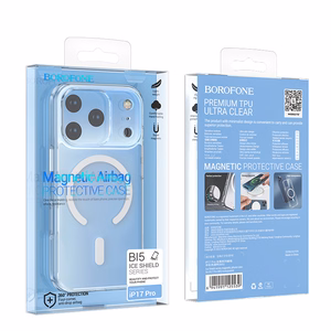 Borofone dėklas BI5 Ice Shield Magnetic Iphone 17 Pro Max skaidrus