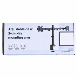 Gembird MA-D2-01 monitoriaus laikiklis arba stovas 81,3 cm (32") Stalas Juoda