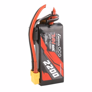 „GensAce G-Tech“ LiPo 2200 mAh, 7,4 V, 60C, 2S1P, XT60 akumuliatorius