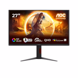 AOC G4 Q27G4ZD kompiuterio monitorius 68.6 cm (27") 2560 x 1440 pikselių Quad HD QD-OLED juodas, raudonas
