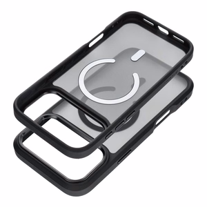Dėklas, skirtas iPhone 18 Pro / 17 Pro: Forcell F-Protect Smoke Hybrid Premium, suderinamas su MagSafe, spalva – juoda