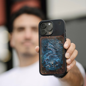 STM Reveal Warm MagSafe dėklas, skirtas iPhone 15 Pro Max, „Black Realm“ spalvos