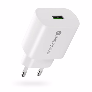 Tinklo įkroviklis 1× USB Quick Charge 3.0 18 W, baltas