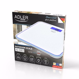 Bathroom scale ADLER AD 8183 with edge lighting White