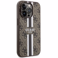 Guess GUHMP14LP4RPSW iPhone 14 Pro 6.1" rudas/rudas kietas dėklas 4G Printed Stripes MagSafe