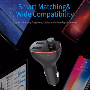 Rock Transmiter FM B300 MP3, Bluetooth - 2xUSB - black