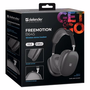 AUSINĖS DEFENDER BLUETOOTH FREEMOTION B645 JUODOS