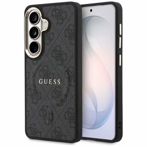 Guess case for Samsung S26 Plus GUHMS26MP4MSEGCK (4G Embossed Ring MagSafe) black