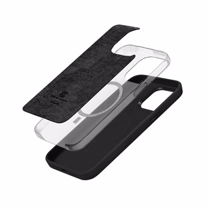 Crong Color Cover LUX Magnetic dėklas, skirtas iPhone 15 Plus, suderinamas su MagSafe, juodas