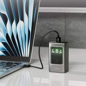 Powerbank SBS 10000mAh PD 35W with LCD display - gray