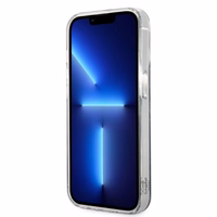 Rinkinys Guess GUBPP14XHMEACSK dėklas + įkroviklis iPhone 14 Pro Max 6.7" juodas/kietas dėklas Marmuras Magnetinis