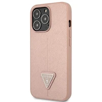 Guess GUHCP13XPSATLP iPhone 13 ProMax 6,7" rožinis/rožinis dėklas SaffianoTriangle Logo
