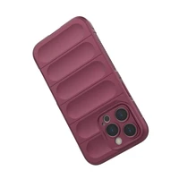 Magic Shield dėklas telefonui iPhone 13 Pro Max lanksčios šarvuotos bordo spalvos dangtelis