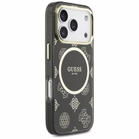 Guess IML Peony Dot MagSafe Dėklas for iPhone 17 Pro - juodas