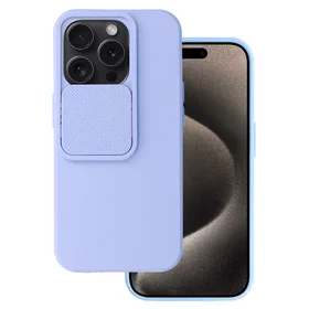 Camshield Soft dėklas iPhone 15 Pro šviesiai violetinis