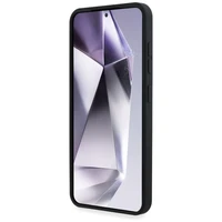 BMW silikoninis vidurinės trispalvės juostos MagSafe dėklas Samsung Galaxy S25 - juodas