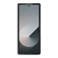 Mercedes Leather Wood Imitation MagSafe dėklas telefonui Samsung Galaxy Z Fold 6 - juodas