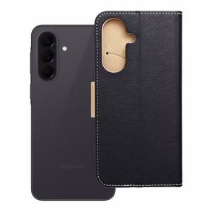 FANCY Book dėklas SAMSUNG A37 black / gold