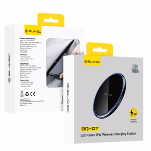 Blavec BQI-07 Qi 15W UniCharge индукционное зарядное устройство (BQI07-QIB) чёрное стекло
