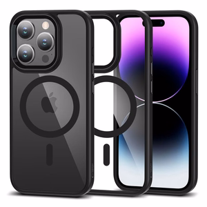 Tech-Protect MagMat MagSafe iPhone 15 Pro dėklas - skaidrus juodas