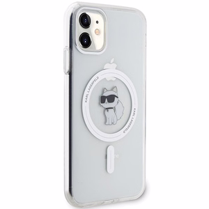 Karl Lagerfeld IML Choupette MagSafe dėklas iPhone 11 / Xr - skaidrus