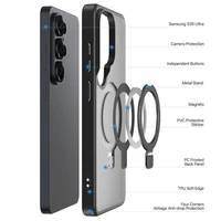 Dėklas Dux Ducis Yind Magnetic Stand Samsung S948 S26 Ultra juodas