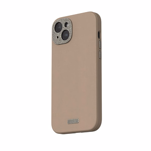 Moshi Napa MagSafe aukštos kokybės veganiškos odos dėklas, skirtas iPhone 15 Plus, „Woodsmoke Brown“ spalvos
