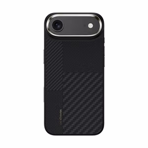 Benks Montage Magnetinė Armor Pro Kevlar Dėklas Metalinis Rėmas 600D+1500D (MA68) ant Iphone 17 Air - juodas (Kameros valdymo mygtukas)