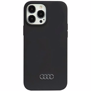 Audi silikoninis dėklas telefonui iPhone 13 Pro Max 6.7" juodas/juodas kietas dėklas AU-LSRIP13PM-Q3/D1-BK