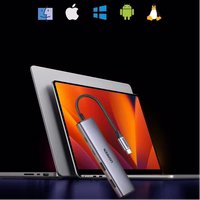 Adapteris Ugreen "CM473" (įvestis: "Type-C" / išvestis: 2x "USB"; 2x "Type-C")