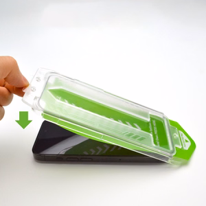 9H grūdintas stiklas su montavimo rėmeliu iPhone 14 Plus Wozinsky Premium stiklas - juodas