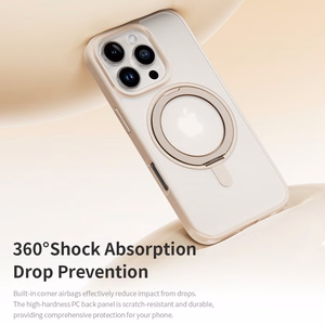 Rock Rotating Stand Soft Touch Series Magnetinis Iphone 16 Pro auksinis