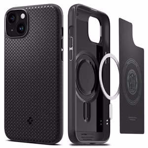 Spigen чехол MAG ARMOR совместимый с MagSafe для iPhone 15 Plus матовый чёрный