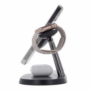 "Maxlife MXWC-03" magnetinis belaidis įkroviklis 15W, juodas 3in1
