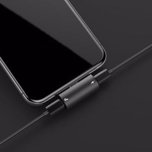 Adapteris Baseus L46 juodas (įėjimas Lightning / išėjimas 2x Lightning)