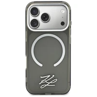 Karl Lagerfeld IML KL Script Logo MagSafe Case for iPhone 17 Pro Max - Black