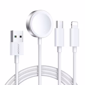Apple Watch magnetinis įkroviklis Joyroom S-IW008 Lightning + USB-C 5V 1.2m (baltas)