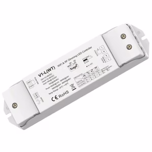 V1-L(WT) nuolatinės įtampos valdiklis 12-48V, 1x15A, Push-Dimm, Tuya, Wi-Fi