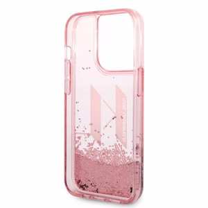 Karl Lagerfeld KLHCP14LLBKLCP iPhone 14 Pro 6.1 "rožinis / rožinis kietas dėklas Liquid Glitter Big KL