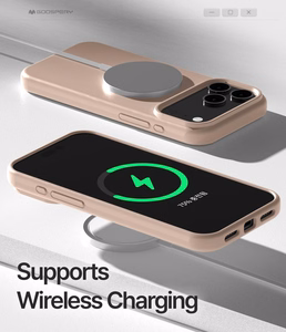 Dėklas Mercury Pure Magsafe Silicon Case Apple iPhone 17 Pro rožinio smėlio