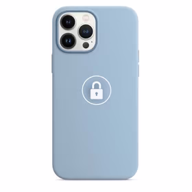 Dėklas "Silicone Case v2" skirtas iPhone 13 Pro / Blue Fog / su įpakavimu