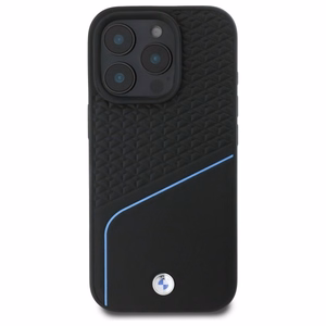 BMW Sign odinės tekstūros ir linijos magnetinis dėklas telefonui iPhone 16 Pro Max - juodas