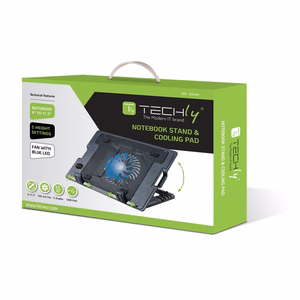 Подставка с охлаждением Techly для ноутбука до 17.3"