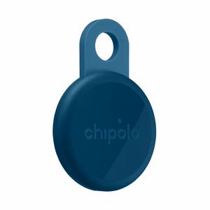 „Chipolo LOOP“ – įkraunamas „Bluetooth“ sekiklis su silikonine kilpa, skirtas „iOS“ ir „Android“ įrenginiams, tamsiai mėlynos spalvos