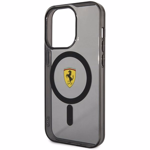 Ferrari FEHMP14LUKK iPhone 14 Pro 6.1" juodas/juodas kietas dėklas Translucent Magnetinis
