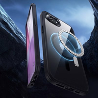 ESR Classic Hybrid Halolock MagSafe iPhone 16e dėklas - skaidrus/juodas