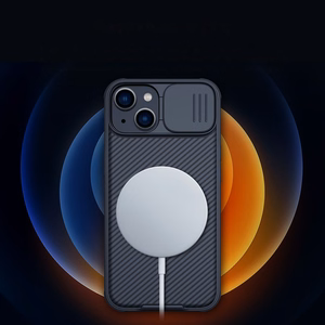 Nillkin CamShield Pro Magnetinis dėklas iPhone 14 Plus dėklas su kameros apsauga mėlynas (su MagSafe)