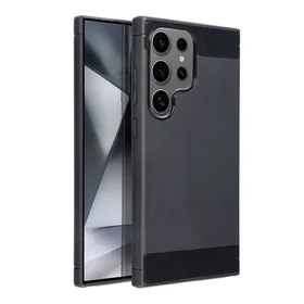 Anglies pluošto dėklas telefonui SAMSUNG S24 Ultra juodas